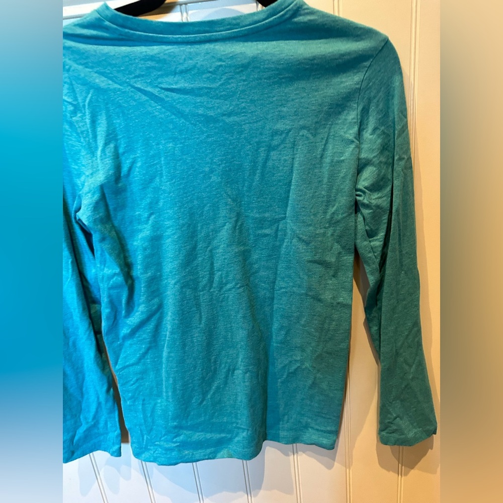 AMAZON ESSENTIALS Boys Size Medium Turquoise Blue Long Sleeve Tee Shirt
